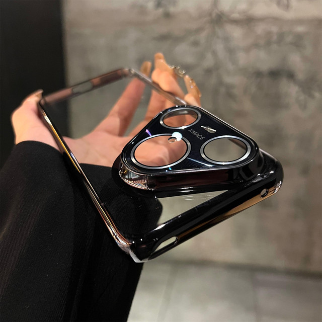 Suitable for Huawei pura80pro mobile phone case transparent electroplating pura70pro comes with laser lens film p80ultra ultra-thin pura70 original color 80 simple all-inclusive anti-fall protective cover