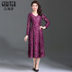 Gubesha women's new high-end spring clothing new product lace heavy industry embroidery Xi mother-in-law dress mother-in-law dress dress