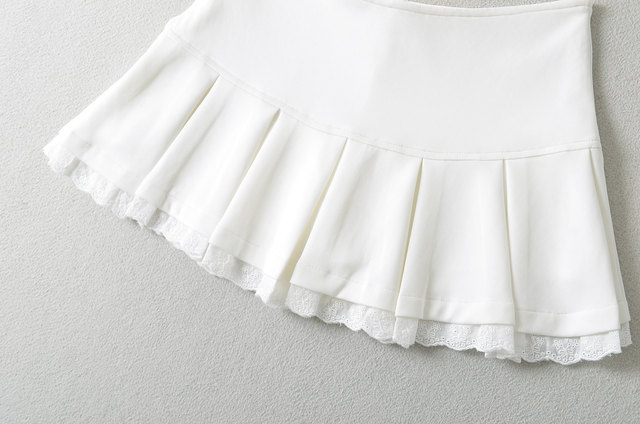 Cotton Yang Sweet Lace Global Super Skirt pure wants to prevent light jk college style, colorful long leg pleated skirt