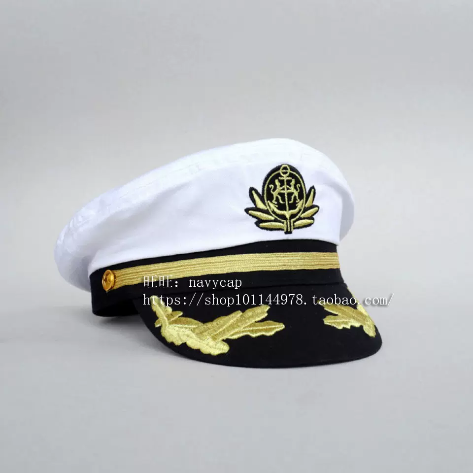 Pin Up复古男女海军船长帽游艇帽水兵帽水手帽制服帽空军