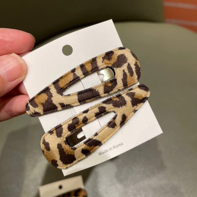 
JINMUKE Korean imported hair accessories headwear leopard print all-match hairpin side clip side clip combination bangs clip