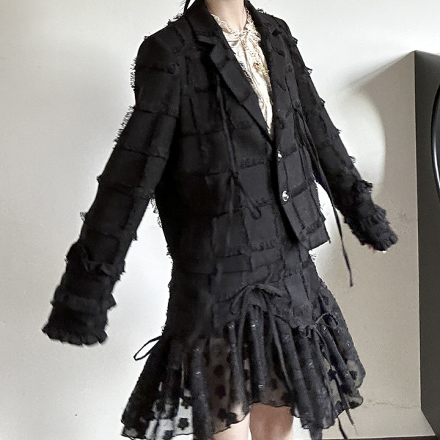 Soft Lucy - Miss - Asymmetrical design sense original niche destroys fishtail a-line skirt