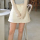 Korean direct mail Daltt summer versatile casual daily commuting pocket solid color slim A-line skirt for women
