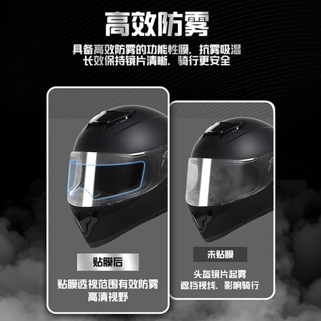
Helmet anti-fog patch for electric vehicles and motorcycles, universal high-definition lenses, long-lasting anti-fog, safe riding and rain-proof film