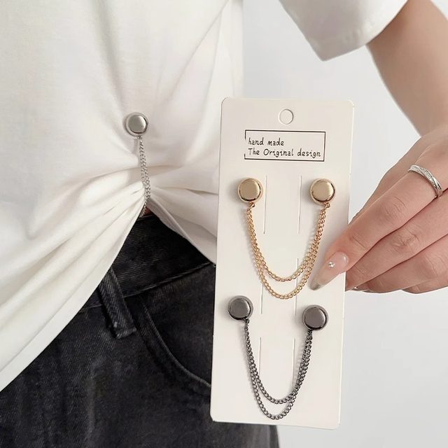 Anti-mopping trousers magnetic buckle trouser leg fixing clip for women's trousers to be shortened when they are longer, an artifact to adjust the trouser legs and adjust the cinch