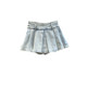 2025 summer new hot girl high waist pleated skirt ultra short denim skirt anti-exposure A-line versatile elastic short skirt trendy