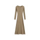 YOUNGGIRLDAY pure desire sexy body, thin round neck long -sleeved bottom knitted hip skirt