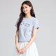 RPB BRAND cat pattern embroidered front shoulder short-sleeved girls T-shirt new popular slim short top