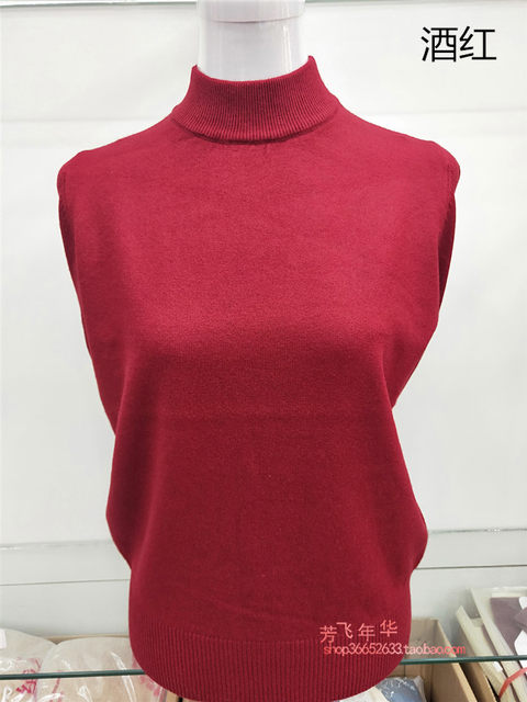 Autumn and winter half turtleneck sweater for women, loose solid color thickened short knitted sweater, versatile mid-collar winter bottoming shirt