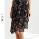 Red Beti Chiffon Sweet Print Summer New Irregular Temperament Elegant Mid-length Gentle Style Skirt