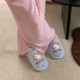 Thin strips of genuine co-branded leopard print HelloKitty cotton slippers for girls winter students cute warm fur slippers ins