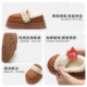 Thin strips of one-leg Lok Fu cotton slippers for women, winter warm and non-slip outer wear ins plaid star plus velvet bread shoes