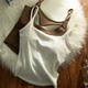 Kbra white impermeable suspender vest for women 2025 new style inner and outer wear summer outer wear with chest pad back bra integrated