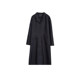 Vogana Cannes Family Large size original Korean version of the temperament, artistic, simple solid color long skirt, loose refute collar dress
