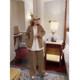 Large size original early autumn loose casual sports jacket wide -leg pants set lazy two -piece set
