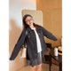 VOGANA Cannes home large size women's clothing early spring street yuppie style tearing denim clothes loose and cover meat to make it look slimming jacket