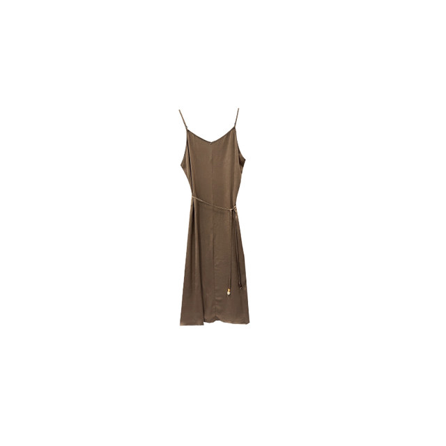 vogana Cannes home large size original vacation style waist-hugging large A-spoke dress loose belly-covering suspender long skirt