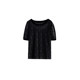 Vogana Cannes Family Large -size Original Summer Summer Lamous Round -neck Lace Shirt Sex Set 2 Set 2 Set