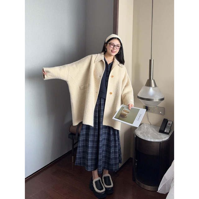 
VOGANA Cannes plus size women's Zhiyuan Oni fake two-piece plaid stitching bow tie streamer slim dress