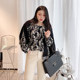 vogana Cannes home large size original retro Hong Kong style chic loose meat cover top irregular fish tail skirt suit