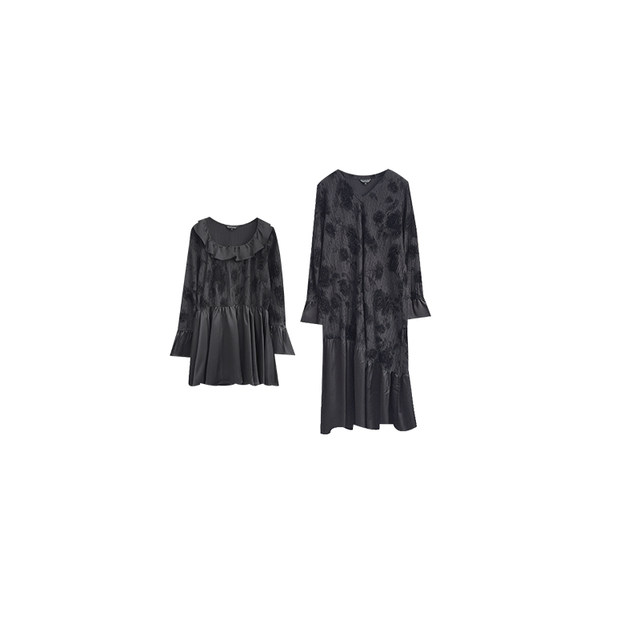 Vogana Cannes Family Large -size Original Winter Thick Warm Tattoo Stitching Droty Dress long and short
