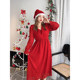Vogana Cannes Family Large size original temperament pure desire lace sexy V -neck shows thin top ruffled dress
