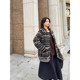 Vogana Cannes Large size original retro Fund pattern texture warm lamb hair loose jacket vest
