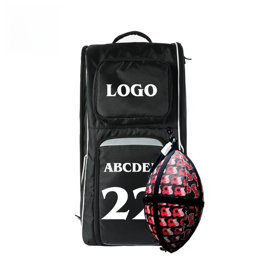 Valise à roulettes pour équipement de rugby, rangement de sport de football américain, étui étanche, sac d'équipement pour adultes et enfants, personnalisable