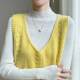 Layered sweater vest vest women V-neck cork sweater vest autumn sleeveless layered bottoming shirt horse clip