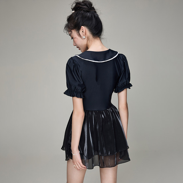 Yimeishan split swimsuit, skirt style, simple, slimming, high-end, conservative, belly-covering spa