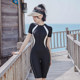 Yimeishan one-piece sports swimsuit for women in 2025 new high-end conservative five-point boxer pants for swimming pool