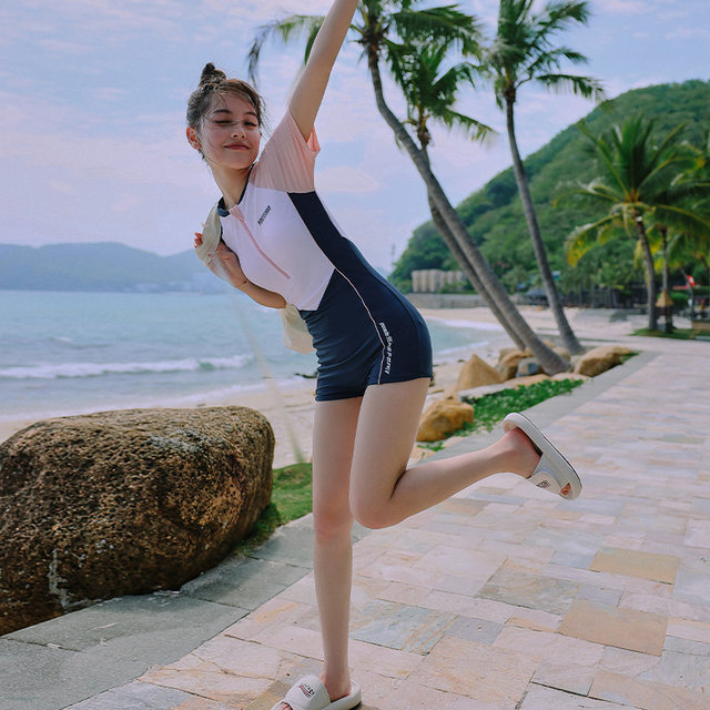 Yimeishan one-piece swimsuit for women's flat corner swimming pool special sports conservative slimming hot spring 2025 new training