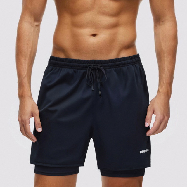 Yimeishan swimming trunks for men for adult five-point swimming pool 2025 new double-layer anti-embarrassing swimming trunks for men