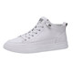 First-layer cowhide high-top white shoes for women, breathable 2025 autumn and winter genuine leather versatile women's shoes, flat-soled sports and casual sneakers