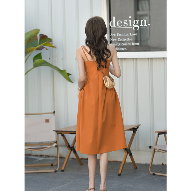 Summer new style for women, small and fresh seaside vacation high-end waistline A-line strapless long skirt