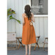 Summer new style for women, small and fresh seaside vacation high-end waistline A-line strapless long skirt