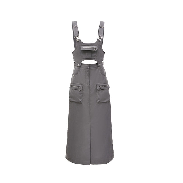 Ayama Vero Moda Dress 2025 Spring and Summer New Style Casual Street Style Removable Back Strap Zipper Pocket