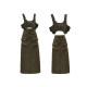 V District Ayama Vero Moda Dress 25 Spring and Summer Casual Street Style Removable Strap Zipper Pocket Fashion