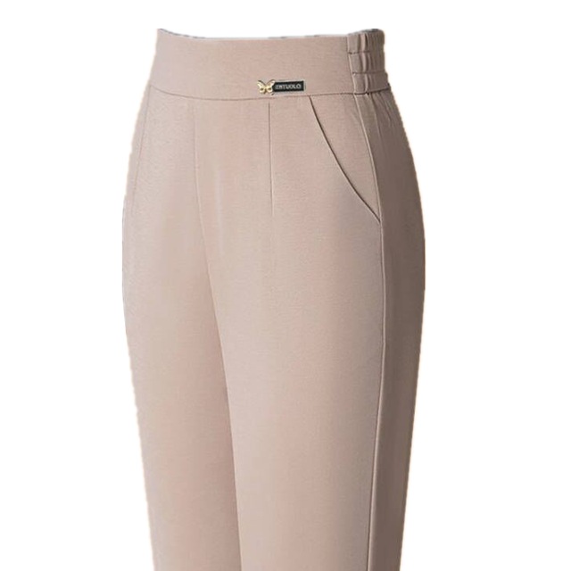 Black imitation suit pants for women in spring and summer thin 2025 new Harlan straight large size nine-point small cigarette pants trendy