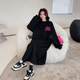 Fat mm dress women's stitching skirt big size women's new Korean version 2025 thin T -shirt skirt long -sleeved sweater