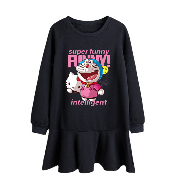 Women's 2025 new autumn and winter loose A-line large-size dress with mid-length fat mm trendy age reduction