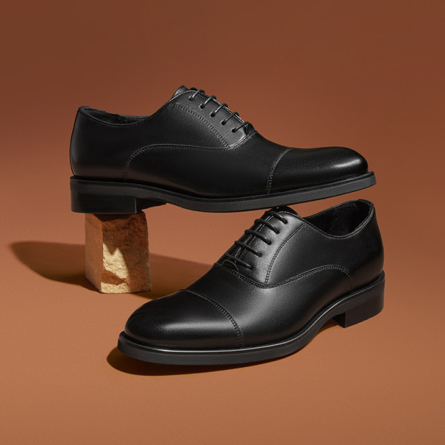 Red Dragonfly Men's Shoes Spring and Autumn New Men's Three-Joint Business Formal Leather Shoes Cowhide Oxford Shoes Genuine Leather Wedding Shoes