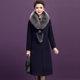 Large fur collar cashmere coat women's mid-length 2025 autumn and winter new middle-aged mother's wear waist wool woolen coat