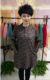 Autumn and winter middle-aged and elderly mothers' tops with fungus stand-up collar and thickened German velvet with pockets to cover the belly, fashionable mid-length dress