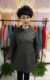 Autumn and winter middle-aged and elderly mothers' tops with fungus stand-up collar and thickened German velvet with pockets to cover the belly, fashionable mid-length dress
