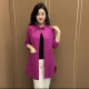 Mid-length temperament lapel air cotton jacket for women 2025 spring new solid color fashionable loose versatile trench coat for women
