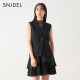 SNIDEL autumn and winter personality solid color high waist ruffled irregular pleated spliced ​​skirt SWFS234209