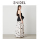 SNIDEL autumn and winter sweet high-waist lace-up hole-exposed waist A-line skirt SWFS244030