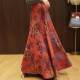RL autumn and winter new skirts are slim and versatile thick skirts, large hem skirt, super long skirt, suede printed skirt, large size