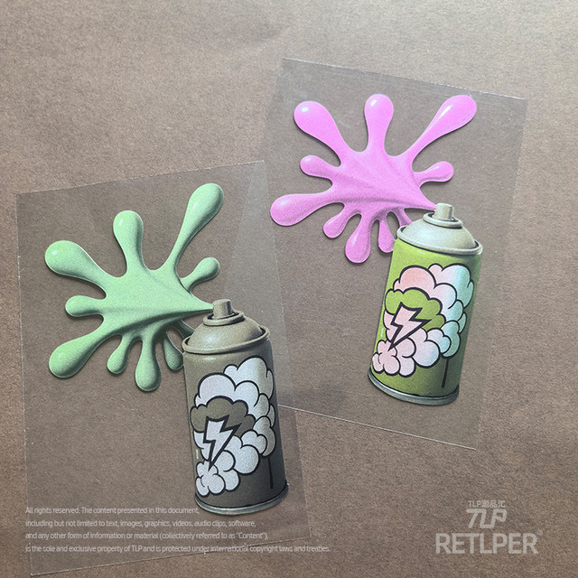 
RETLPER hollow sticker original spray can street graffiti three-dimensional car and motorcycle waterproof flat sticker